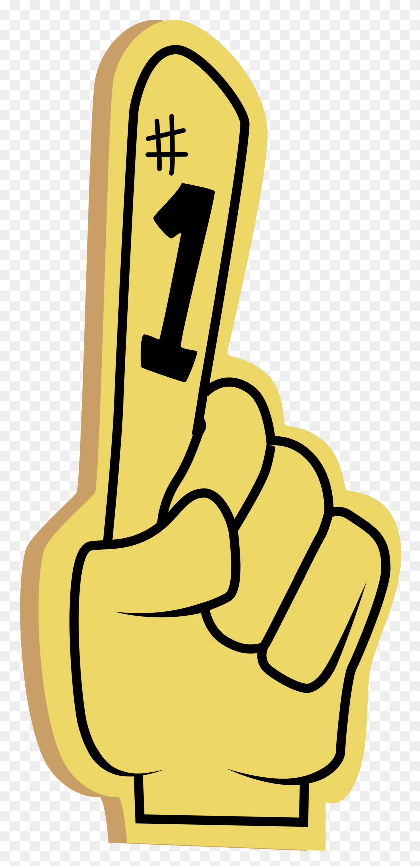 3000x6423 Number Hand Cliparts - One Finger Clipart