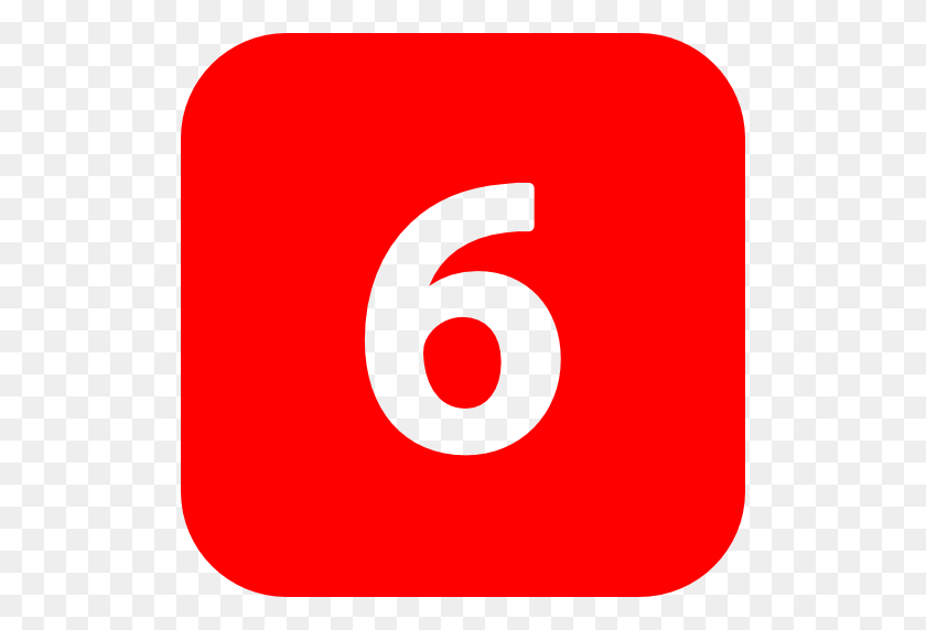 512x512 Number Icon Photos - Number 6 PNG