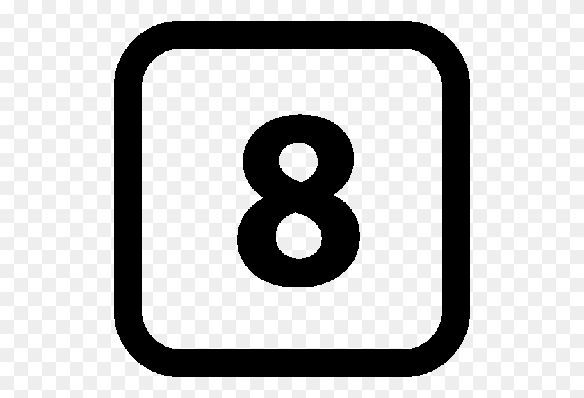 512x512 Number Icon Png - Number 8 PNG