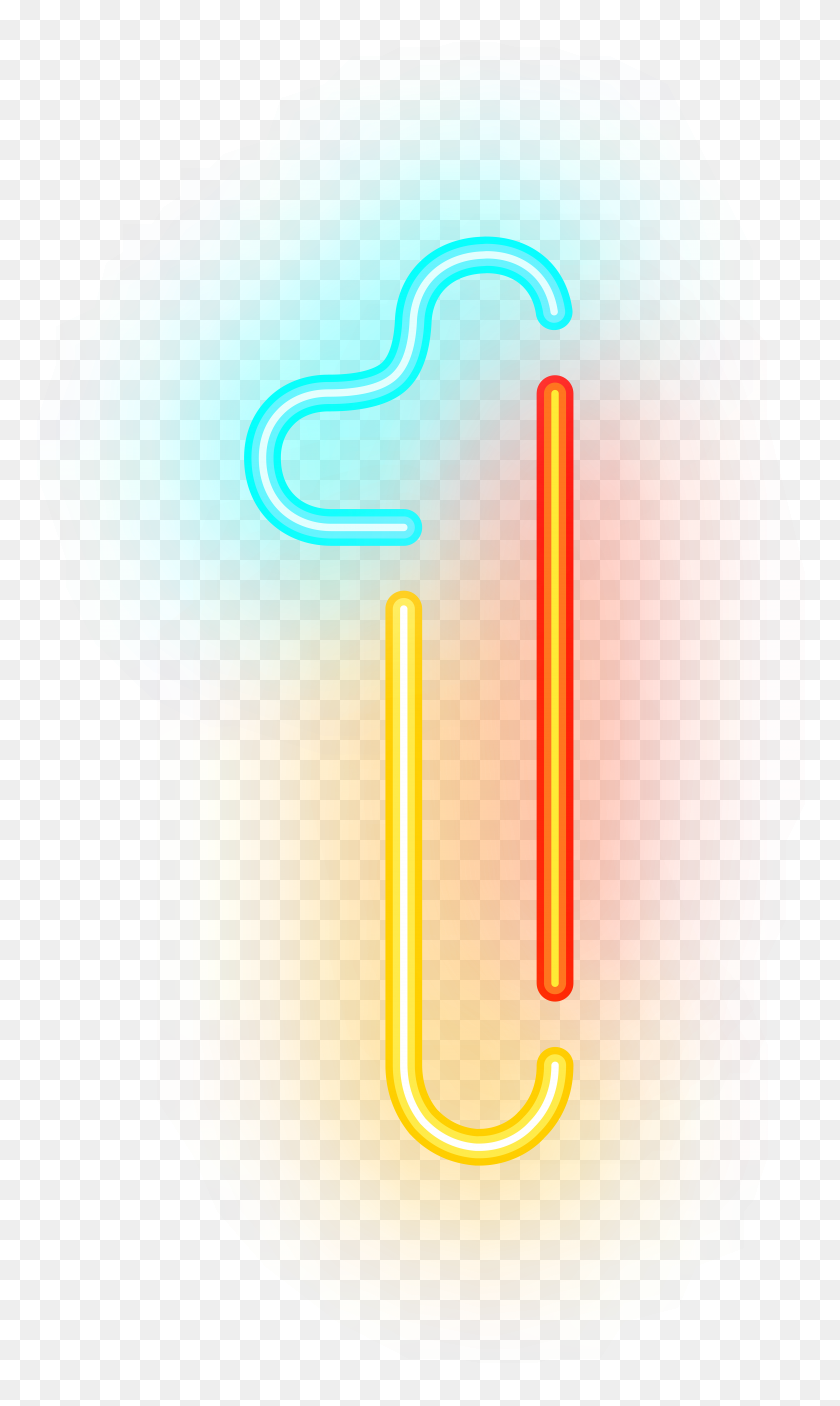 4634x8000 Number One Neon Transparent Clip Art - Number One Clipart