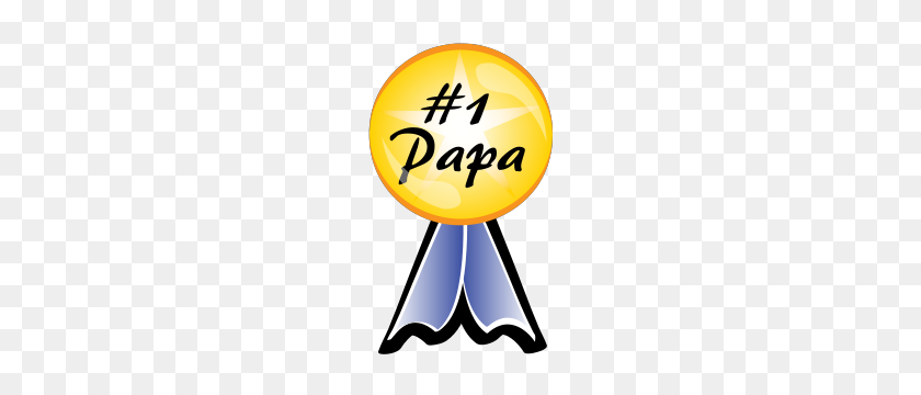 180x300 Number One Papa - Papa Clipart