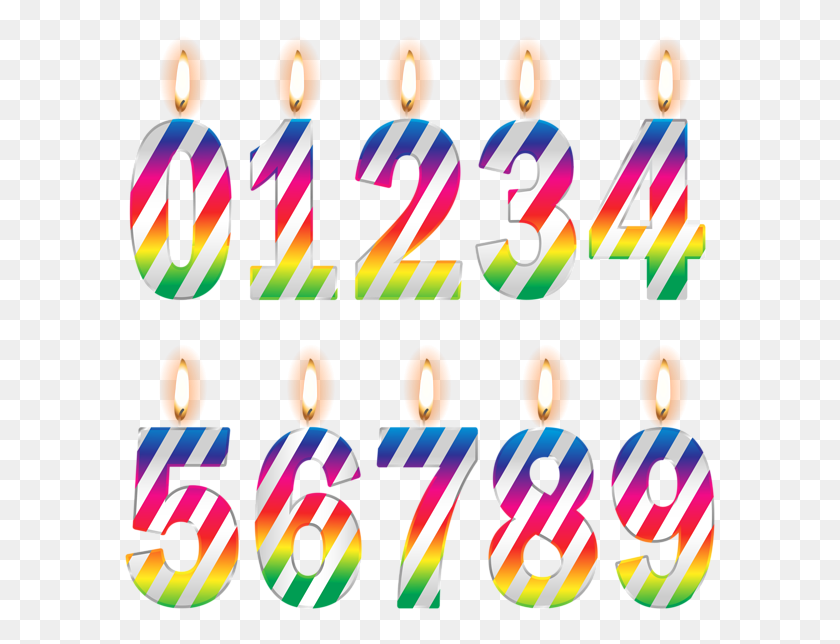 600x584 Numbers Birthday Candles Png Clip Art Gallery - Birthday Clipart PNG