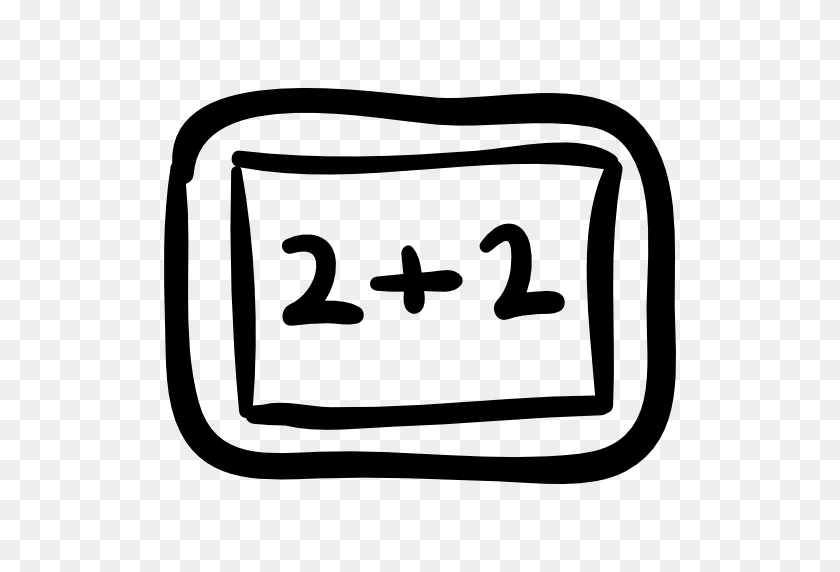 512x512 Numbers, Calculate, Whiteboard, Board, Addition, Hand Drawn - Numbers Clipart Black And White