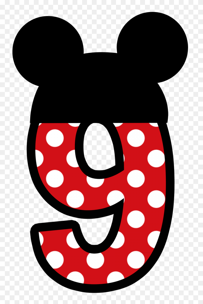 900x1380 Números Clipart Mickey Mouse - Mickey Mouse Número 1 Clipart