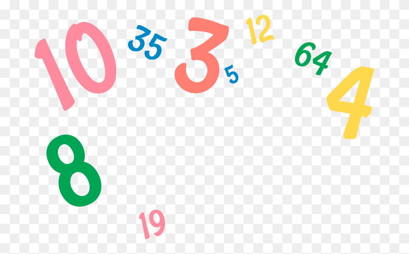 698x462 Numbers Drop Zone Kids - Number Line PNG