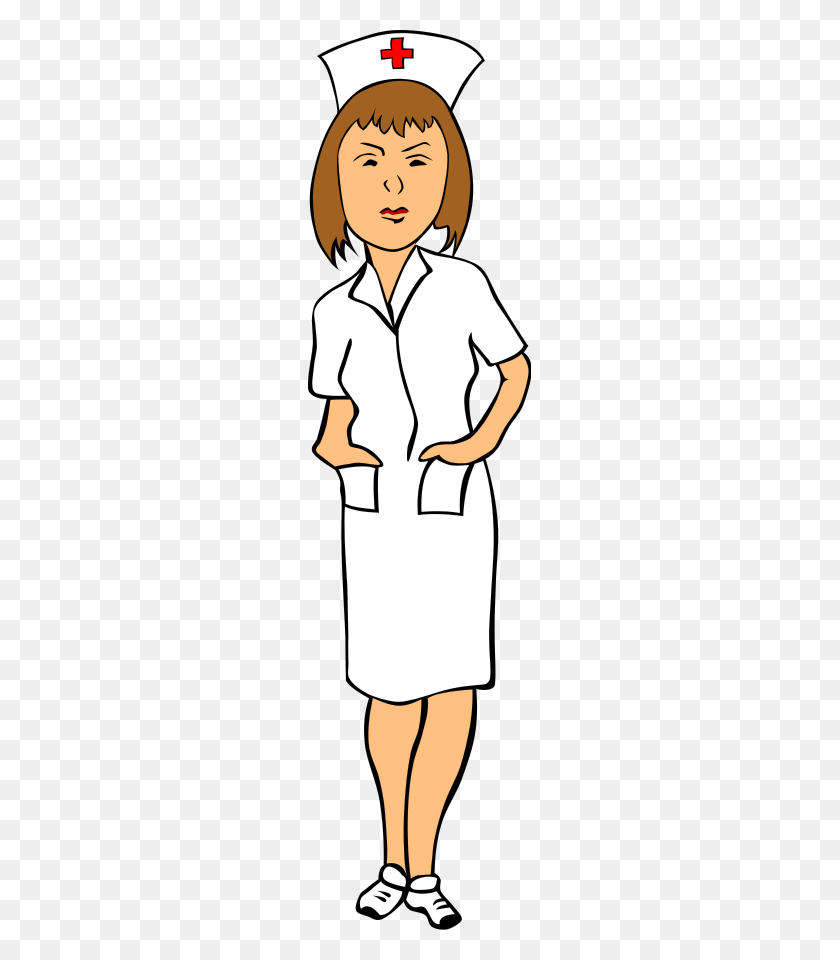 223x900 Nurse Clip Art Black And White - Community Helpers Clipart Black And White