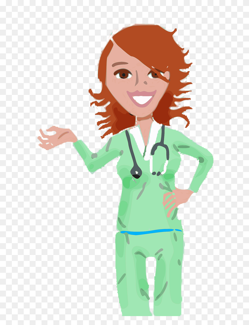 600x1036 Enfermera Free Medical Clipart Clipart Pictur - Girl Talking Clipart