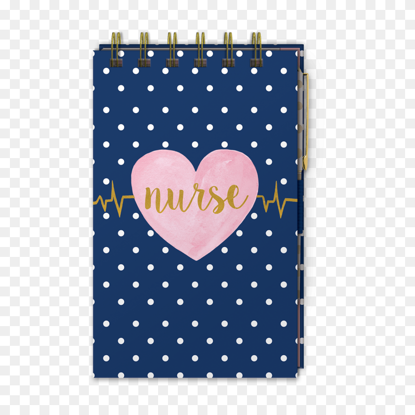1200x1200 Nurse Heart Spiral Notepad With Pen Lady Jayne - Notepad PNG