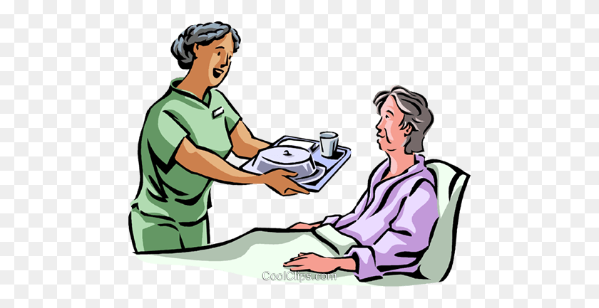 480x373 Nurses With Patients Royalty Free Vector Clip Art Illustration - Nurse And Patient Clipart