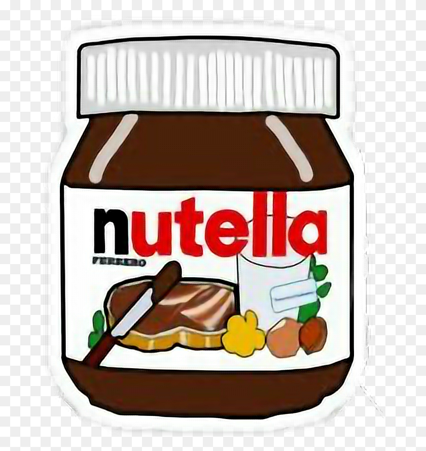 676x828 Nutella Clipart Nutella Sandwich - Сэндвич С Арахисовым Маслом