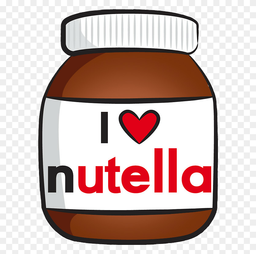 590x773 Наклейка Nutella Love С Шоколадом Ilove - Клипарт Nutella