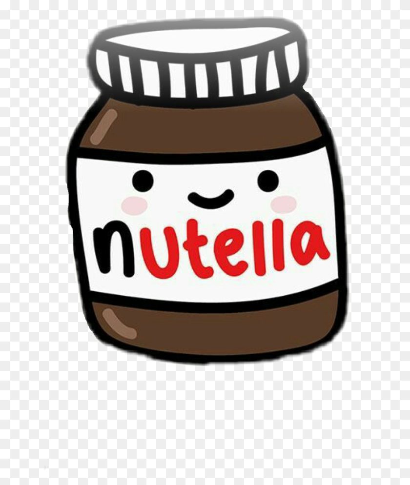 660x934 Nutella Sweet Brown White Sticker Avesome Sweet - Nutella Clipart