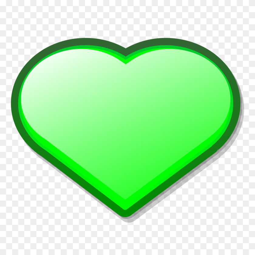 2000x2000 Nuvola Emblem Favorite Green Heart - Green Heart PNG