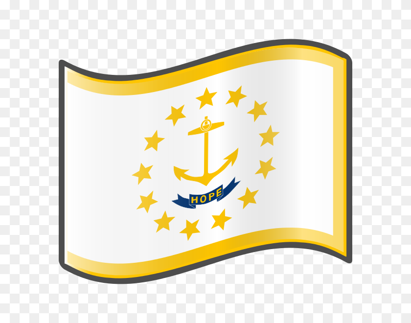 600x600 Bandera De Rhode Island De Nuvola - Imágenes Prediseñadas De Rhode Island