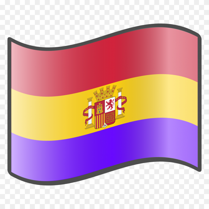 1024x1024 Nuvola Spain Second Republic Flag - Spain Flag PNG