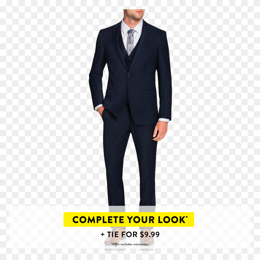 3000x3000 Nvy Suit Promo - Suit And Tie PNG