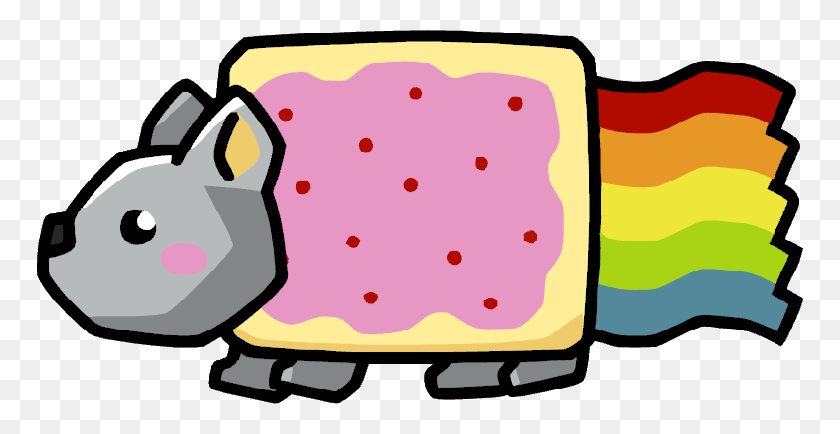 766x374 Nyan Cat Clipart Transparent Background - Cat Clipart Transparent Background
