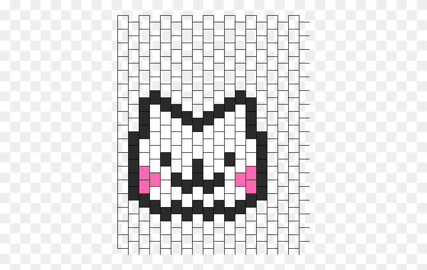 378x472 Nyan Cat Head Peyote Cortado Patrón De Cuentas Peyote Bead Patterns - Nyan Cat Png