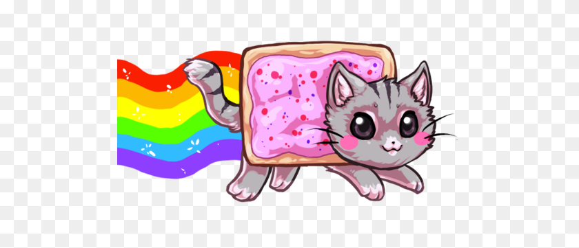 500x301 Nyan Cat Png Transparente Imágenes Fondos De Escritorio - Gato Png Transparente