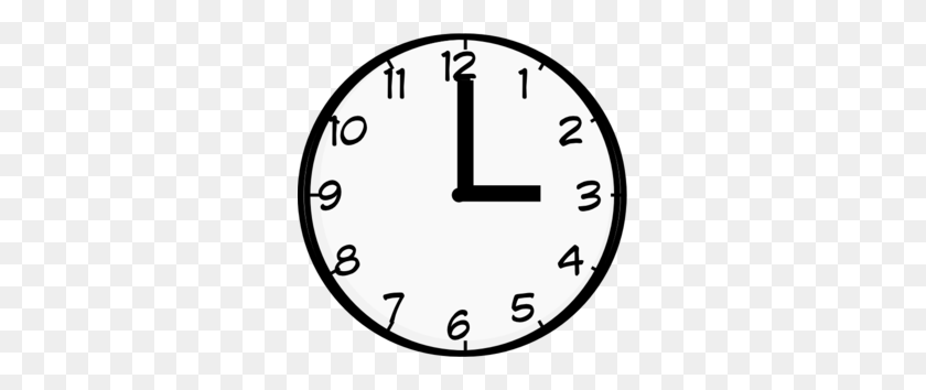 299x294 O Clock Clipart - Reloj Png