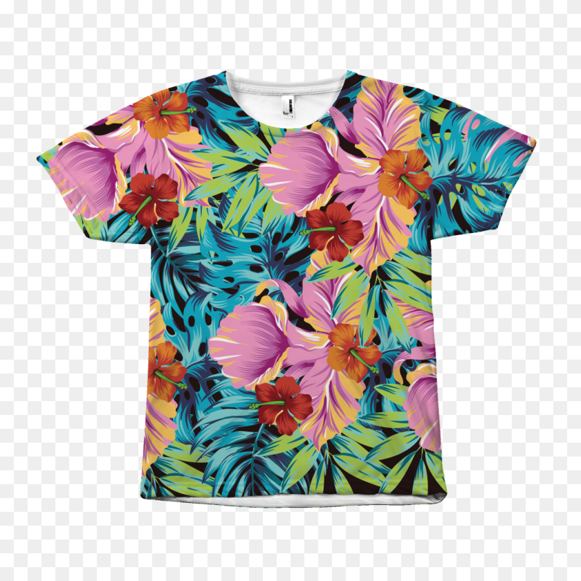 1024x1024 Oahu Garden Aloha Camiseta Hawaiana Para Hombres Mujeres Island Dog T - Camisa Hawaiana Png