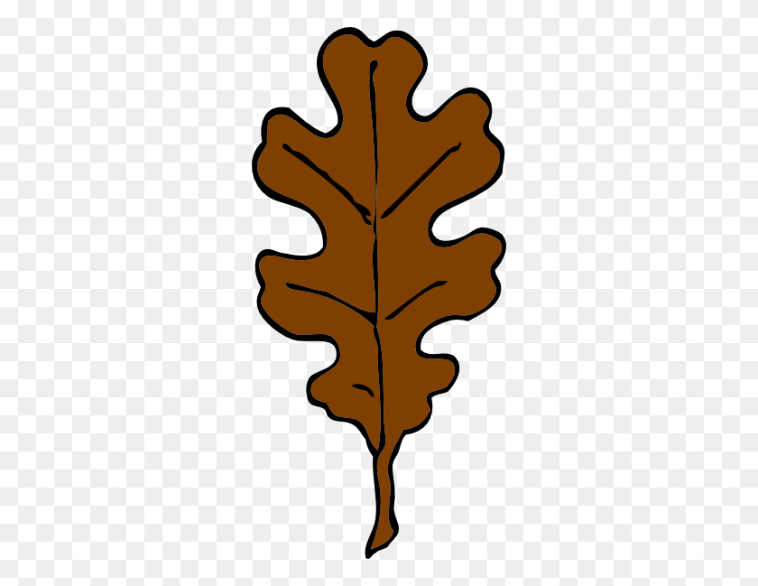 282x589 Oak Leaf Клипарт Clip Art Images - Дерево Листья Клипарт
