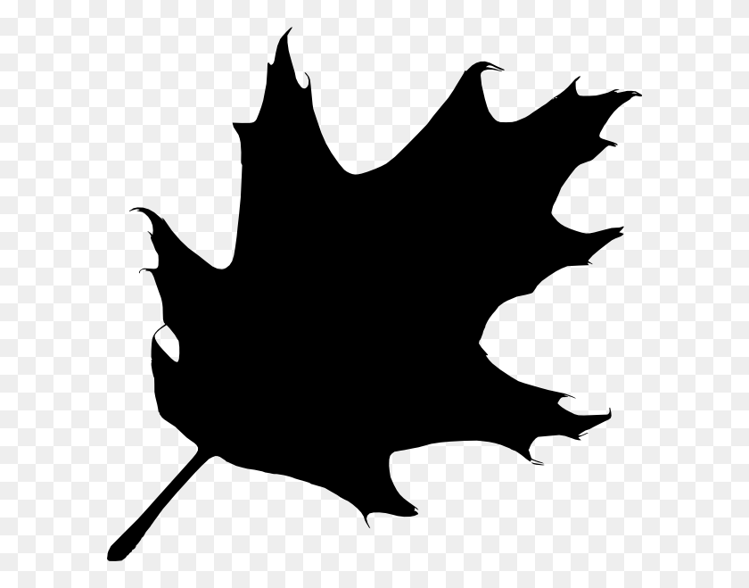 600x599 Oak Leaf Silhouette Clip Art - Oak Tree Clipart Black And White