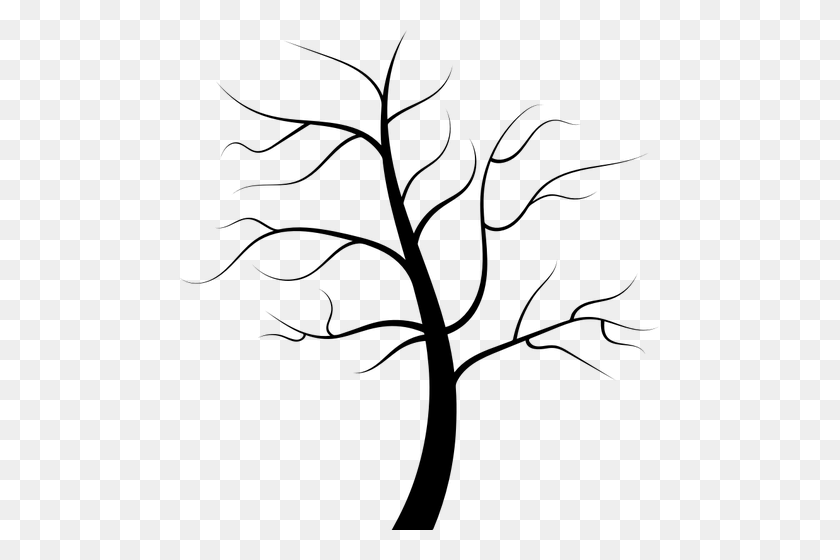 482x500 Oak Tree Clip Art Silhouette - Tree With Roots Clipart
