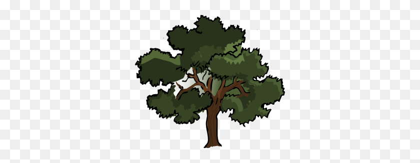 300x267 Oak Tree Png Clip Arts For Web - Oak Leaf PNG