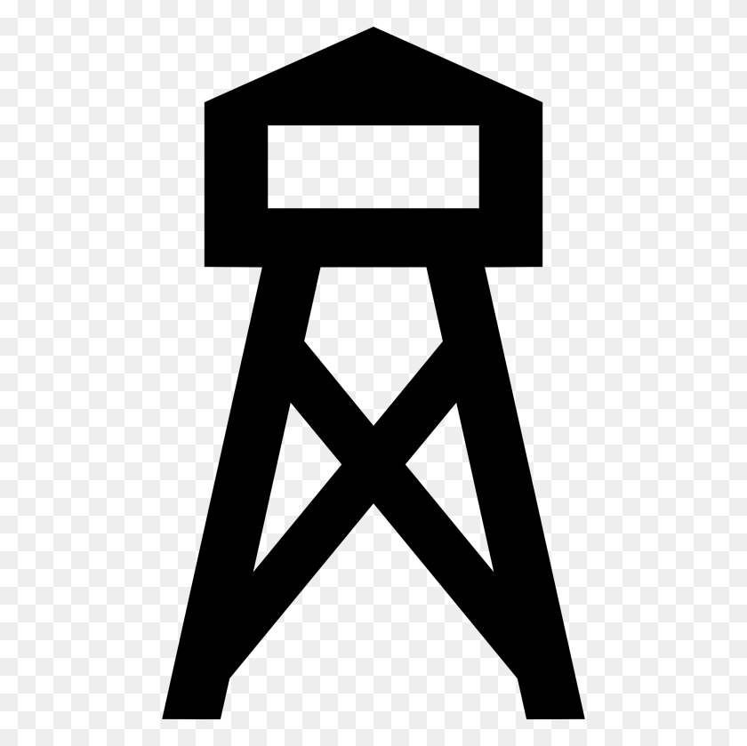 2000x2000 Observation Tower A Black - Watchtower Clipart