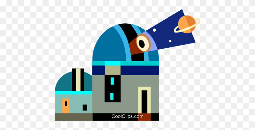 480x368 Observatories Royalty Free Vector Clip Art Illustration - Observatory Clipart