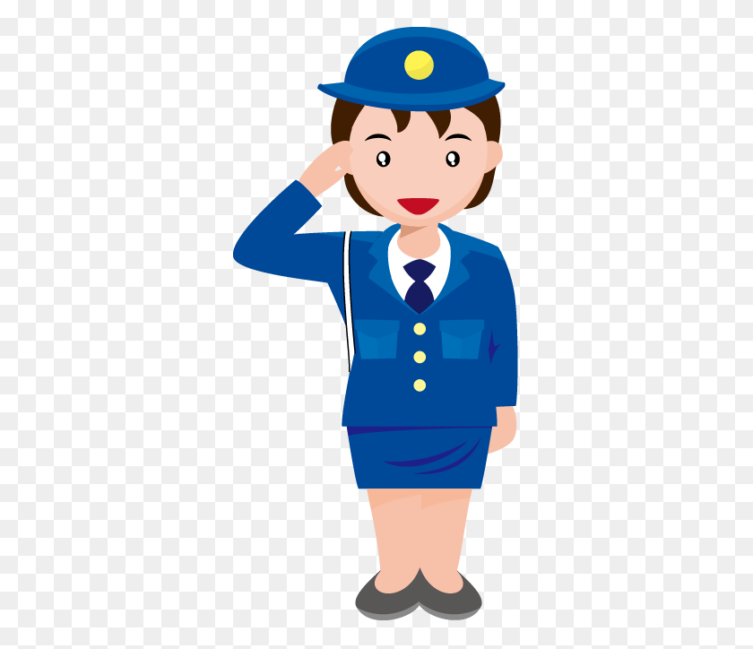 319x664 Occupation Clipart Male Police Officer Holding A Baton - Occupation Clipart