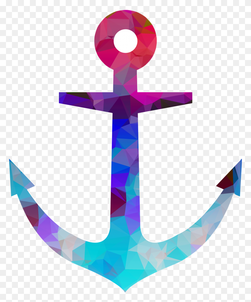 2447x2974 Океан Пиратский Якорь Русалка Довольно Синий Фиолетовый Красное Море - Красный Якорь Клипарт