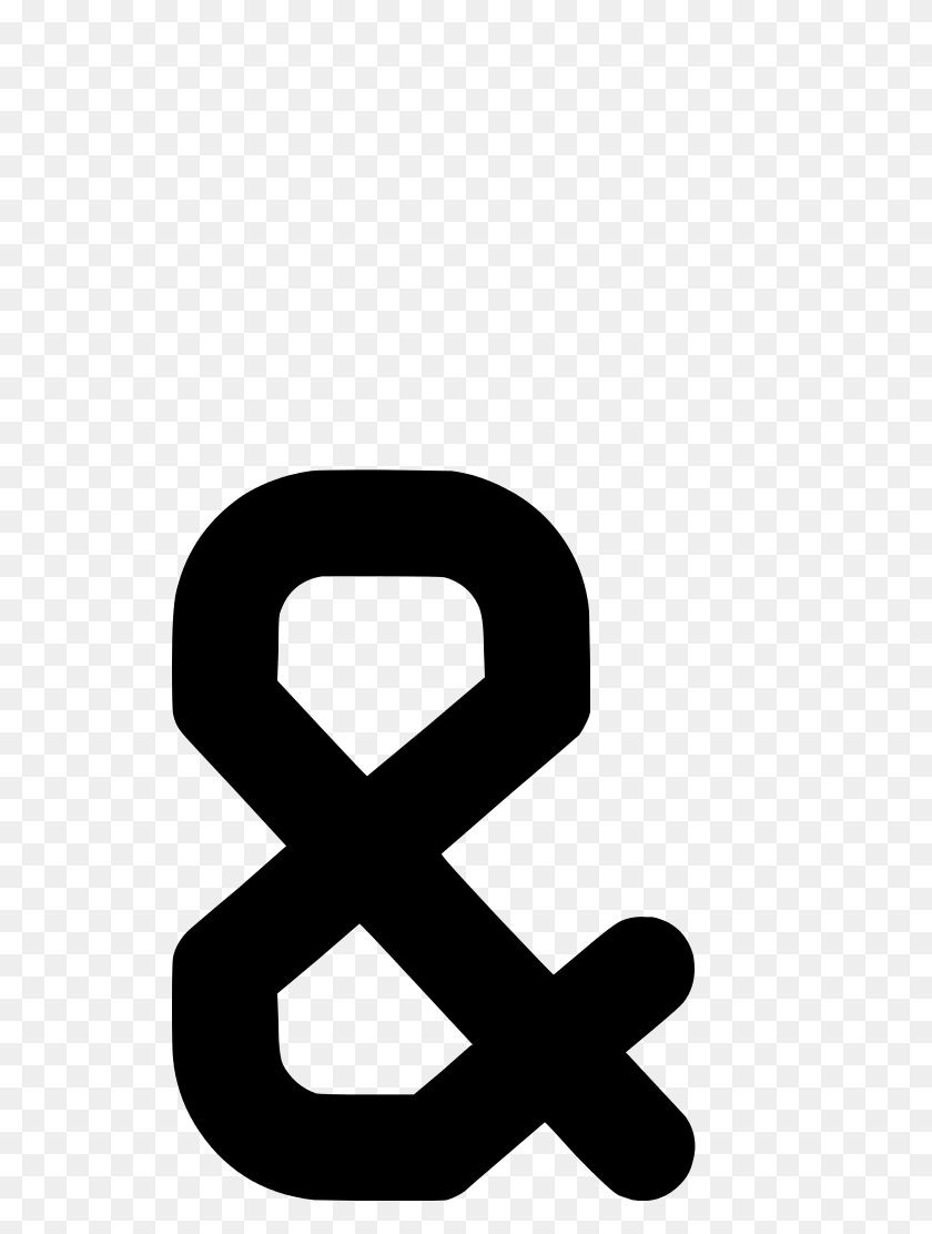 744x1052 Ocr A Char Ampersand - Ampersand PNG