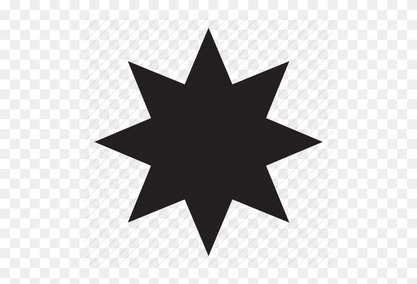 512x512 Octagonal, Shape, Star Icon - Star Shape PNG