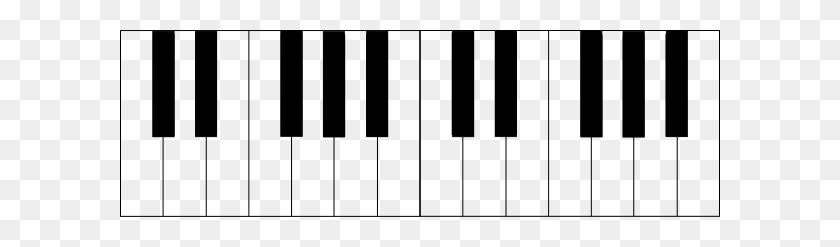 600x187 Octave Piano Keys Clip Art - Piano Images Free Clip Art