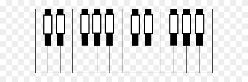 600x219 Octave Piano Keys Clip Art - Piano Keyboard Clipart