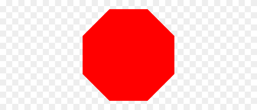 300x300 Octigon Clipart Red Stop Sign - Stop Sign Clip Art