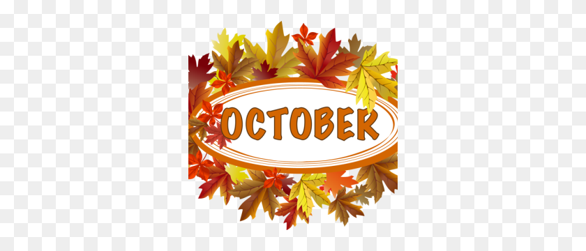 300x300 October Clipart - October Calendar Clipart