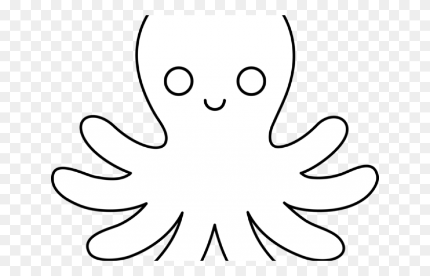 640x480 Octopus Clipart - Octopus Black And White Clipart