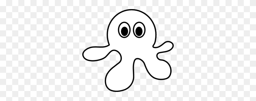 300x273 Octopus Clipart Black And White - Squid Clipart Black And White