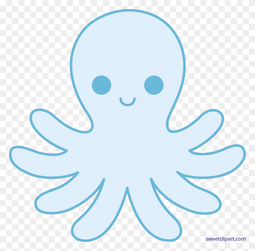 5258x5178 Octopus Cute Blue Clip Art - Octopus Clipart PNG