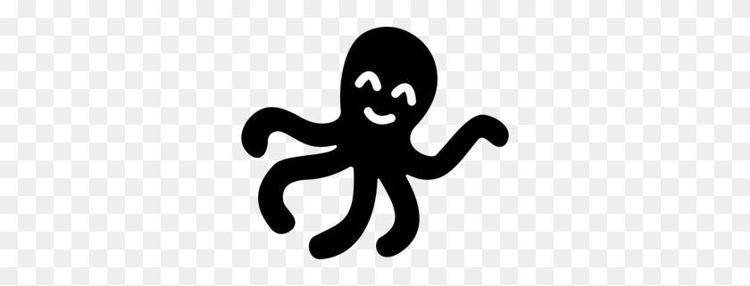 300x261 Octopus Free Clipart - Octopus Black And White Clipart
