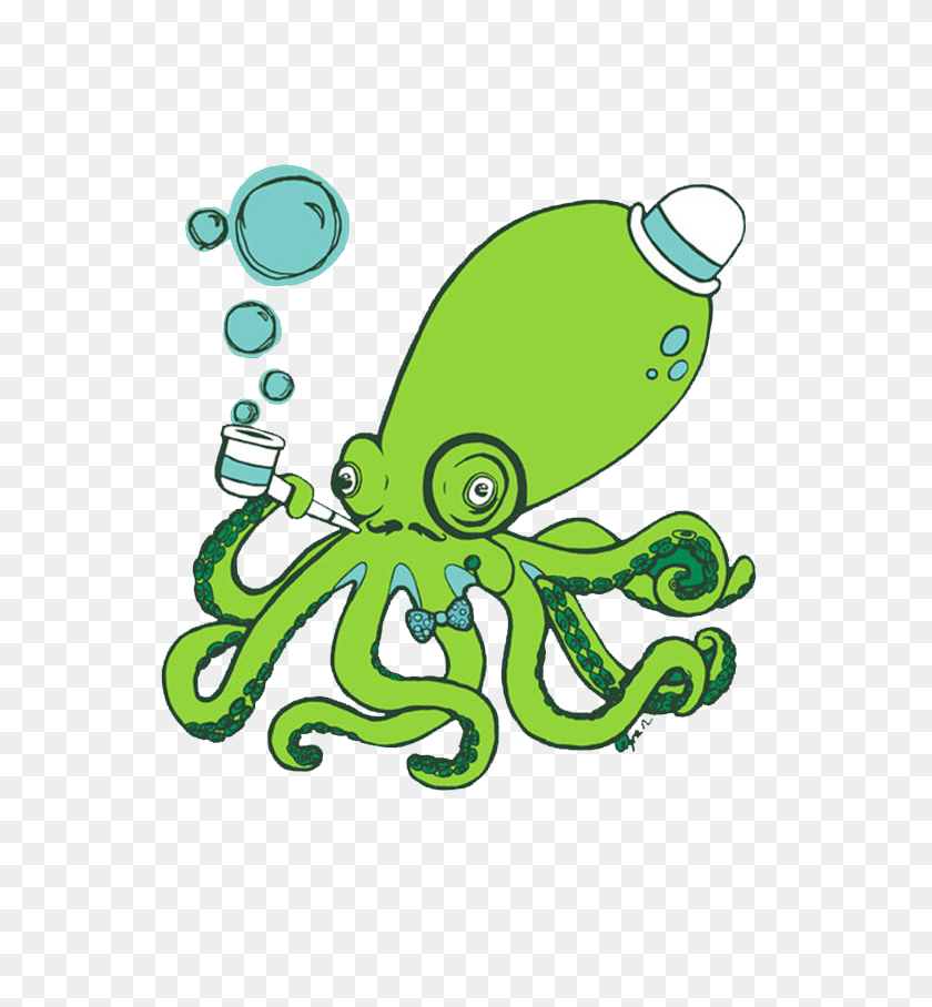 600x848 Octopus Kraken Green Comic Fantasyart Surrealart For M - Kraken Clipart
