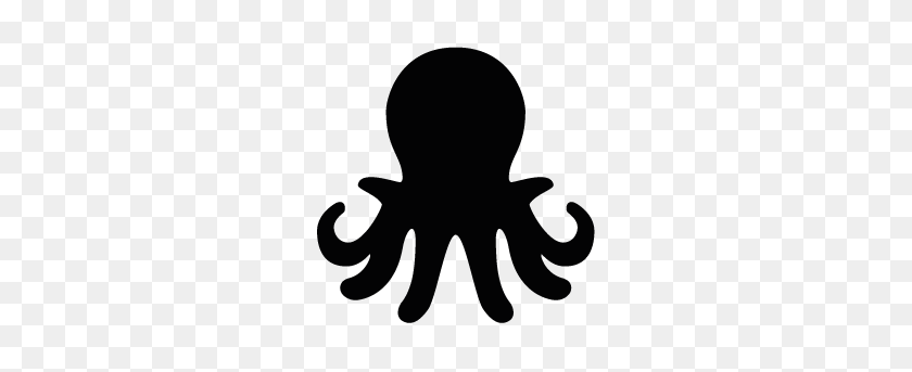 283x283 Octopus Silhouette Silhouettes Silhouette - Octopus Black And White Clipart
