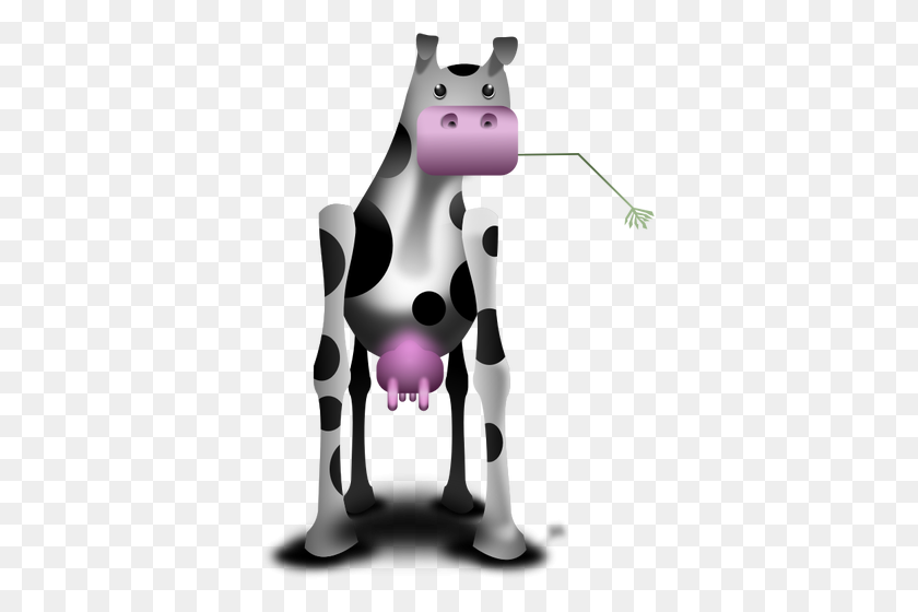 359x500 Странная Векторная Иллюстрация Коровы - Клипарт Коровы Вымени