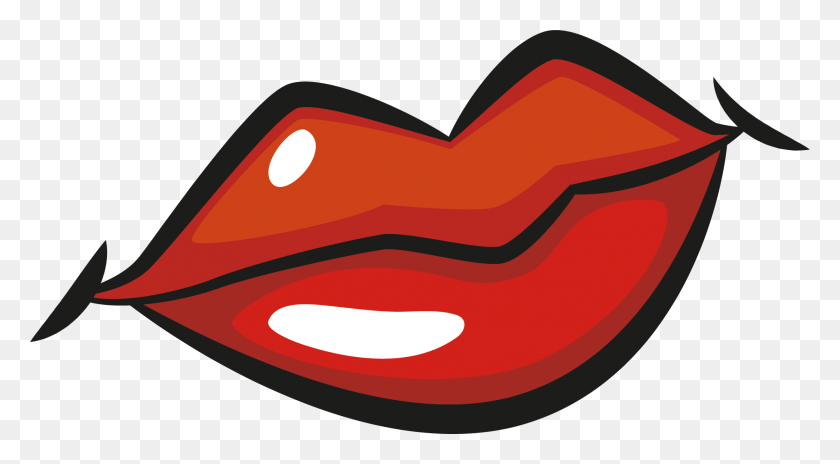 1903x986 Of A Red Mouth With A Red Tongue Sticking Out In A Vector Clip Art - Tongue Sticking Out Clipart