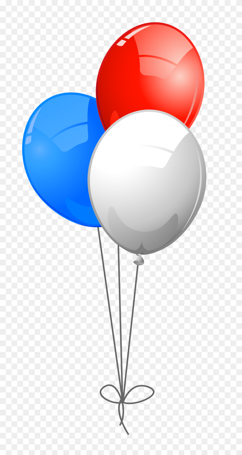 947x1842 Of July Balloons Clipart - July Birthday Clipart