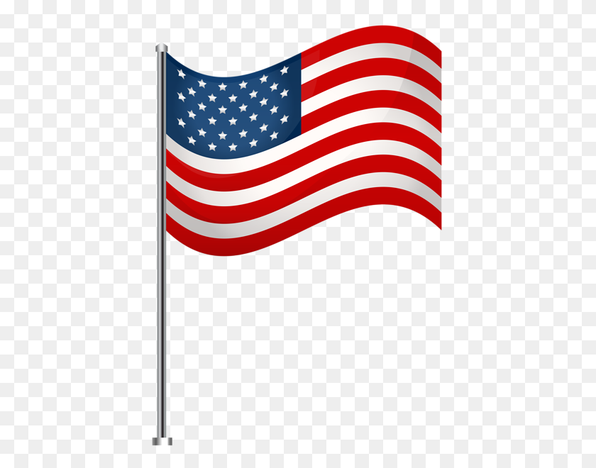 415x600 Of July In Flag, Clip - Us Flag Clipart PNG