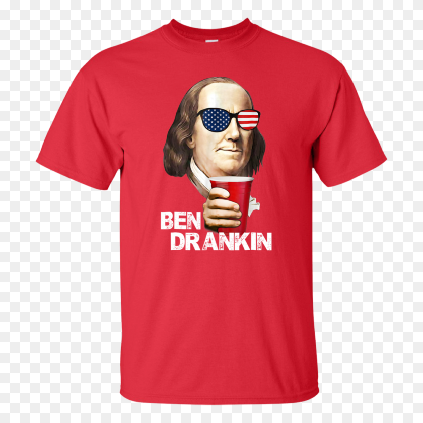 1024x1024 Of July Shirts For Men Ben Drankin Benjamin Franklin Tee - Benjamin Franklin PNG
